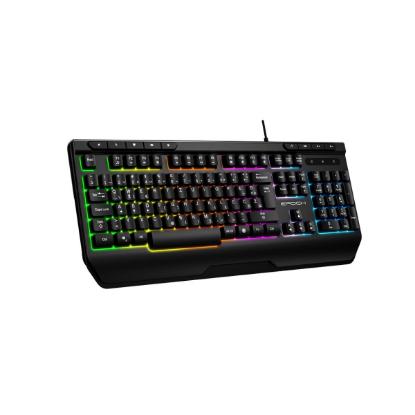 Tipkovnica EPOCH Tethys, Rainbow, membranska, črna, UK/SLO/HR layout, USB