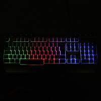Tipkovnica EPOCH Tethys, Rainbow, membranska, črna, UK/SLO/HR layout, USB