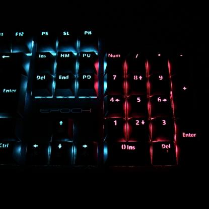 Tipkovnica EPOCH Rhea, RGB, mehanička, crveni switch, UK/SLO/HR layout, črna, USB