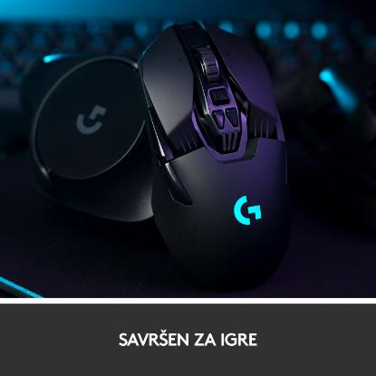 Miška LOGITECH Gaming G903 Hero, bežični, 25600dpi, črni, USB