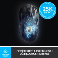 Miška LOGITECH Gaming G903 Hero, bežični, 25600dpi, črni, USB