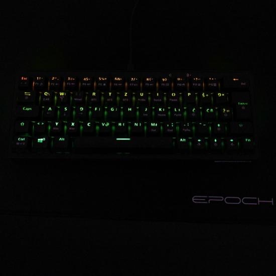 Tipkovnica EPOCH Kari, RGB, mehanička, brezžična, BT, UK/SLO/HR layout, črna, USB