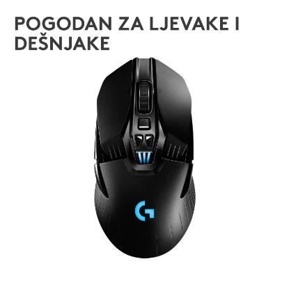 Miška LOGITECH Gaming G903 Hero, bežični, 25600dpi, črni, USB