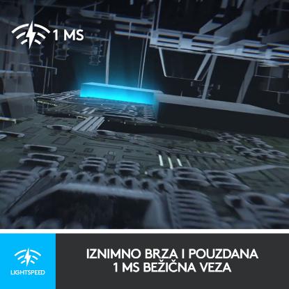 Miška LOGITECH Gaming G903 Hero, bežični, 25600dpi, črni, USB