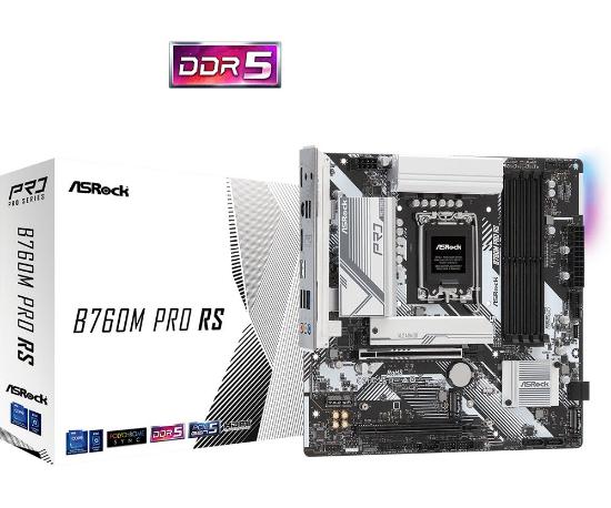 Matična plošća ASROCK B760M PRO RS, Intel B760, DDR5, mATX, s. 1700