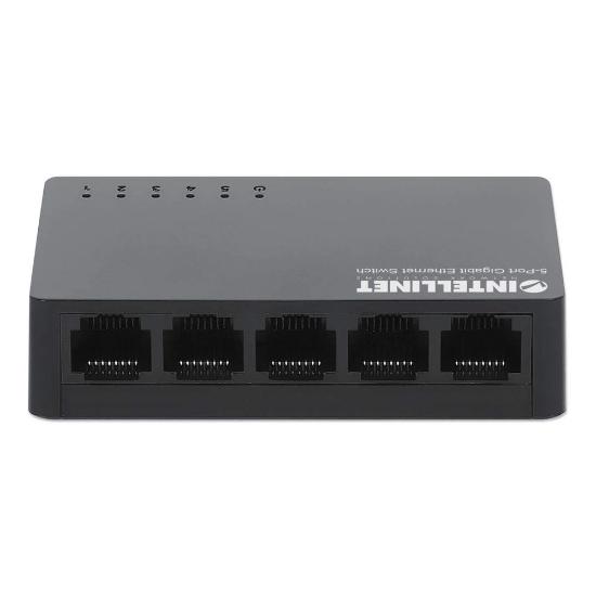 Switch INTELLINET 561747, 10/100/1000 Mbps, 5-port, plastično kućište, kabel Cat6 0,5m