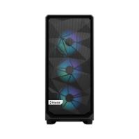 Ohišje FRACTAL DESIGN Meshify 2 Compact Lite RGB TG Light, ATX, črno, bez napajalnika