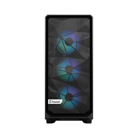 Ohišje FRACTAL DESIGN Meshify 2 Compact Lite RGB TG Light, ATX, črno, bez napajalnika