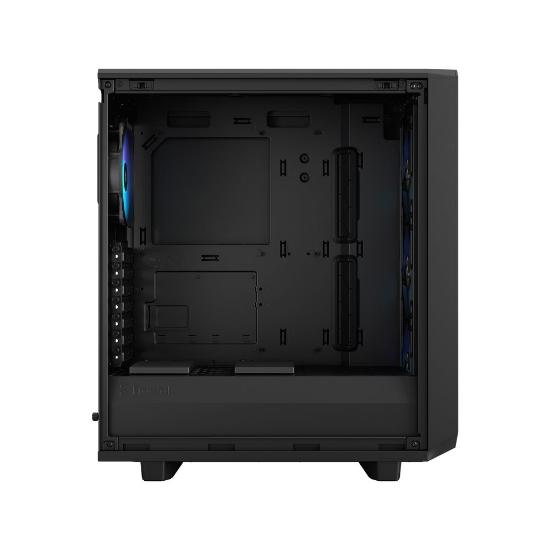 Ohišje FRACTAL DESIGN Meshify 2 Compact Lite RGB TG Light, ATX, črno, bez napajalnika