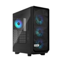 Ohišje FRACTAL DESIGN Meshify 2 Compact Lite RGB TG Light, ATX, črno, bez napajalnika