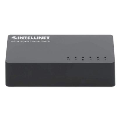 Switch INTELLINET 561747, 10/100/1000 Mbps, 5-port, plastično kućište, kabel Cat6 0,5m
