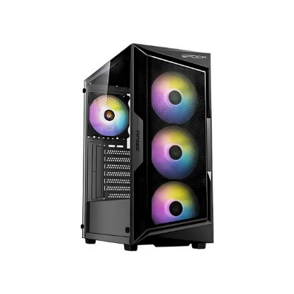 Ohišje EPOCH AX61 Elite, prozor, MIDI, ATX, črno, + 750W Atom V750 napajanje