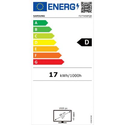Monitor 27" SAMSUNG LF27T450FQRXEN, FHD, IPS, 75Hz, 5ms, 250cd/m2, 1000:1, pivot, črni
