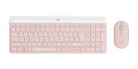 Tipkovnica + miška LOGITECH MK470 Slim Wireless, brezžična, roza