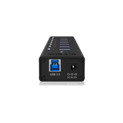 USB HUB ICY BOX IB-AC618, 7-portni 3.0, zunanji adapter za električno napajanje