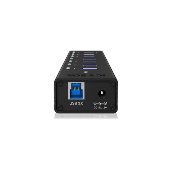 USB HUB ICY BOX IB-AC618, 7-portni 3.0, zunanji adapter za električno napajanje