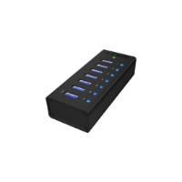 USB HUB ICY BOX IB-AC618, 7-portni 3.0, zunanji adapter za električno napajanje