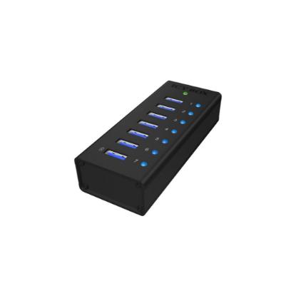 USB HUB ICY BOX IB-AC618, 7-portni 3.0, zunanji adapter za električno napajanje