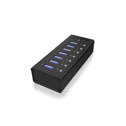 USB HUB ICY BOX IB-AC618, 7-portni 3.0, zunanji adapter za električno napajanje