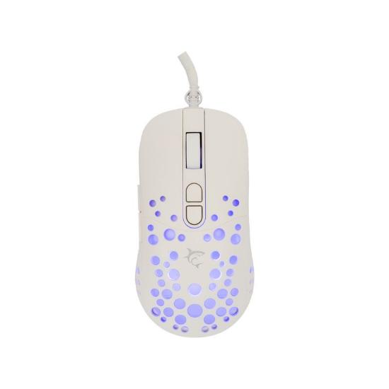 Miška WHITE SHARK Tristan 2, optički, 12800dpi, beli