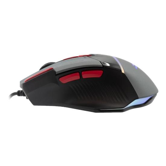 Miška BARACUDA BGM-047 Manta, RGB, optički, 12800dpi, sivi