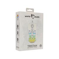 Miška WHITE SHARK Tristan 2, optički, 12800dpi, beli