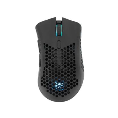 Miška WHITE SHARK Lionel, RGB, optički, bežični, 10000dpi, črni
