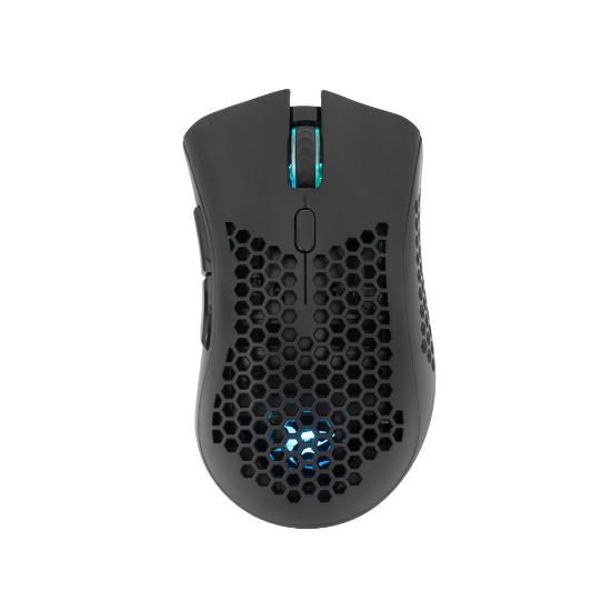 Miška WHITE SHARK Lionel, RGB, optički, bežični, 10000dpi, črni