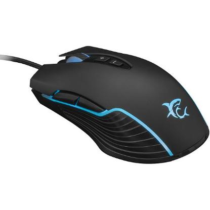 Miška WHITE SHARK Azarah, 6400dpi, optički, žičani, črni