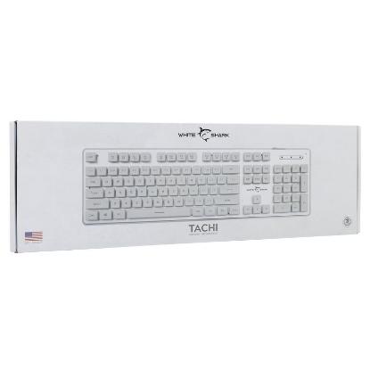 Tipkovnica WHITE SHARK GK-003241 Tachi, membranska, US Layout, USB, bela