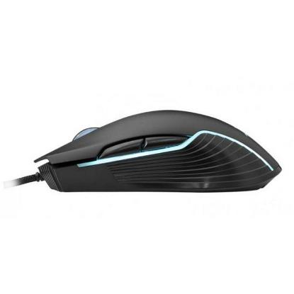 Miška WHITE SHARK Azarah, 6400dpi, optički, žičani, črni