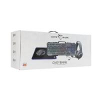 Tipkovnica + miška + podloga + slušalke WHITE SHARK GC-4103 Cheyenne, 4 in 1, SLO/HR