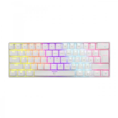 Tipkovnica WHITE SHARK GK-2022 Shinobi, LED, Plavi switch, mehanička, bijela, USB