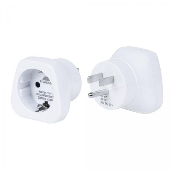 Putni adapter RIVACASE PS4301, EU-US, beli