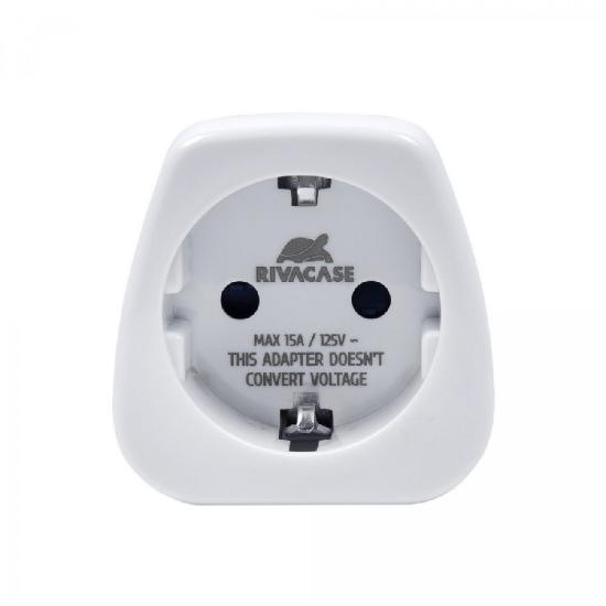 Putni adapter RIVACASE PS4301, EU-US, beli