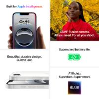 Smartphone APPLE iPhone 16e, 6,1", 8GB, 128GB, iOS, črno
