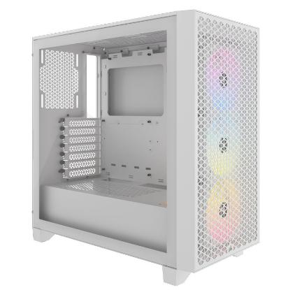 Ohišje CORSAIR 3000D Airflow, RGB, window, MIDI, ATX, belo, bez napajalnika