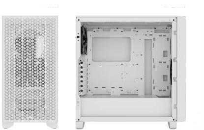 Ohišje CORSAIR 3000D Airflow, RGB, window, MIDI, ATX, belo, bez napajalnika