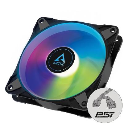 Ventilator ARCTIC P12 PWM PST A-RGB, 120mm, 2000 okr/min, črni