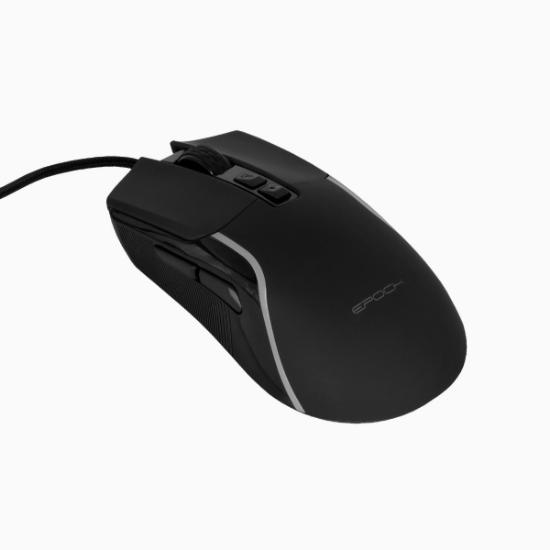 Miška EPOCH Kale, RGB, optički, 12400dpi, črni