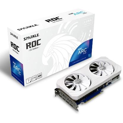 Grafična kartica SPARKLE Intel Arc A750 ROC Luna White Edition, 8GB GDDR6