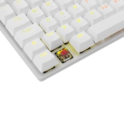 Tipkovnica WHITE SHARK GK-2106 Commandos, RGB, crveni switch, mehanička, UK layout, bijela, USB