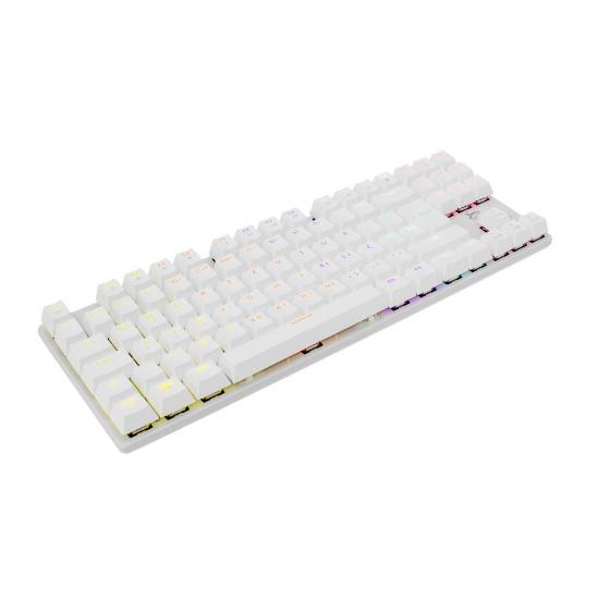 Tipkovnica WHITE SHARK GK-2106 Commandos, RGB, crveni switch, mehanička, UK layout, bijela, USB