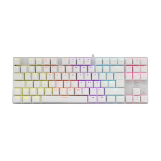 Tipkovnica WHITE SHARK GK-2106 Commandos, RGB, crveni switch, mehanička, UK layout, bijela, USB