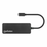 USB HUB MANHATTAN, 7-portni USB 3.2 Gen1, USB-C, črni