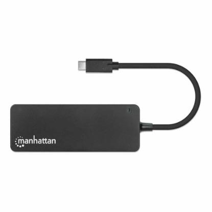 USB HUB MANHATTAN, 7-portni USB 3.2 Gen1, USB-C, črni