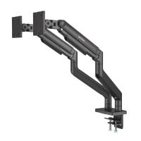 Stojalo za monitor MANHATTAN 462587, za dva monitorja, namizno, 17" do 45", črn