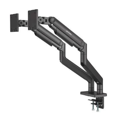 Stojalo za monitor MANHATTAN 462587, za dva monitorja, namizno, 17" do 45", črn