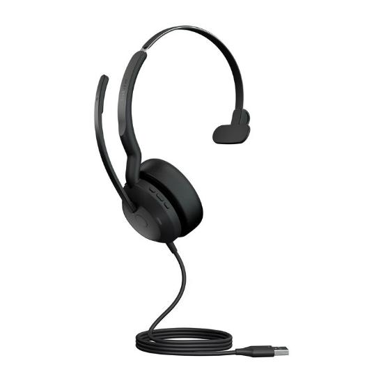 slušalke JABRA Evolve2 50 UC, on-ear, Mono, USB-A, črne