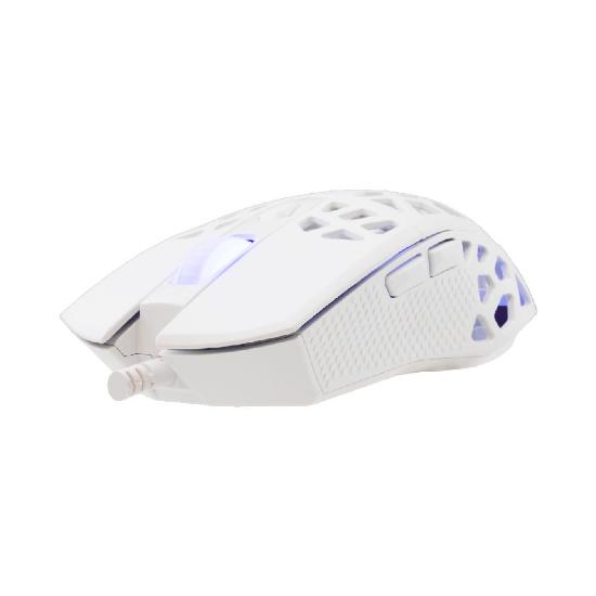 Miška white shark Caradoc, optični, 7200dpi, beli